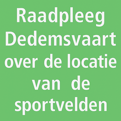 Raadpleeg dedemsvaart over de locatie van de sportvelden